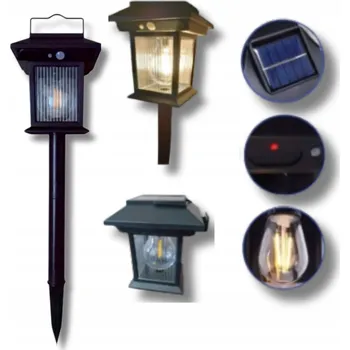 Venkovní osvětlení Solární Lampa LED Zahradní Nástěnné Svítidlo Lucerna Zapichovací Teplá Bílá Retro 1 Ks