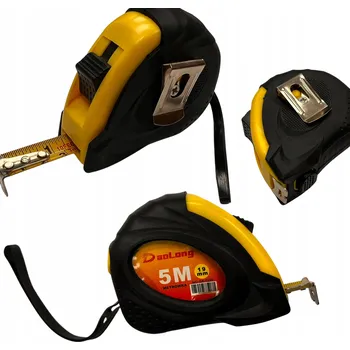 metr Svinovací metr 5m Pogumované pouzdro Dvě aretace Kovový háček