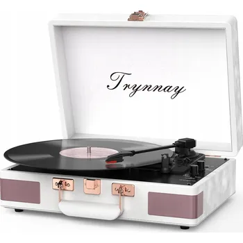 Gramofon GRAMOFON NA VINYL 3 RYCHLOSTI PU KŮŽE ELEGANTNÍ KUFŘÍK BT AUX RCA REPRODUKTORY