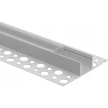 LED osvětlení LED profil pro LED pásky Nástěnný bílý kryt transparentní záslepky 1m Ecolight