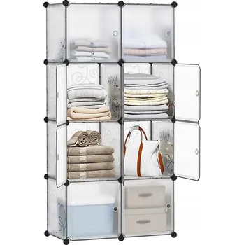 Šatní skříň Skříň HÖGLER FlexiSpace Elegance MX31 74 x 144 x 37 cm bezbarvá, černá