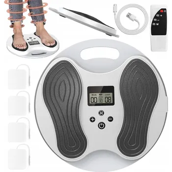 Masážní přístroj ELEKTROSTIMULÁTOR SVALŮ EMS ELEKTRICKÝ MASÉR NA NOHY A RUCE – MASÁŽNÍ PODLOŽKA S REŽIMY