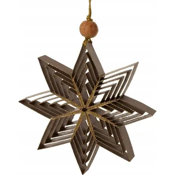 Vánoční ozdoba Vánoční ozdoba 12x05x12 Eurofirany hnědá