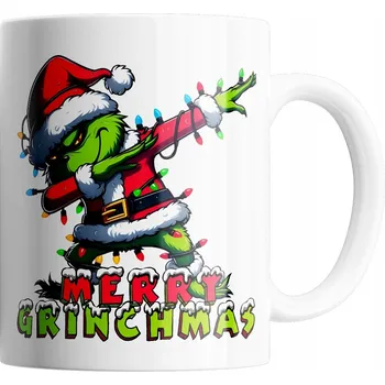 HRNEK LOGO VTIPNÝ DÁREK VÁNOČNÍ GRINCH KERAMICKÝ + TEXT