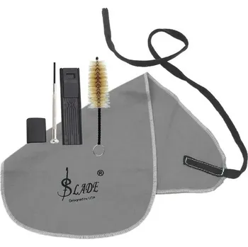 Kytara Čisticí hadřík s 4 ks příslušenství na saxofon klarinet trumpetu flétnu pikolu hoboj Bavlněná tkanina s vysokou savostí Univerzální sada pro nástroje šedá