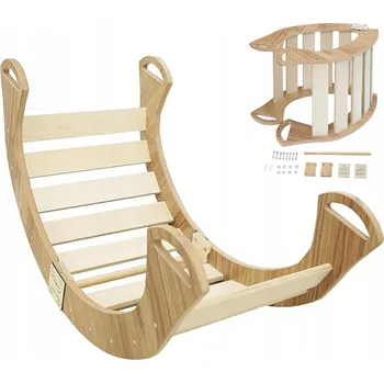Dětská houpačka Dřevěné Houpačka Montessori pro děti, skládací, pevné, polský lakované