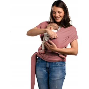 Šátek na nošení dítěte ŠÁTEK NA NOŠENÍ DĚTÍ BOBA WRAP - STARORŮŽOVÁ