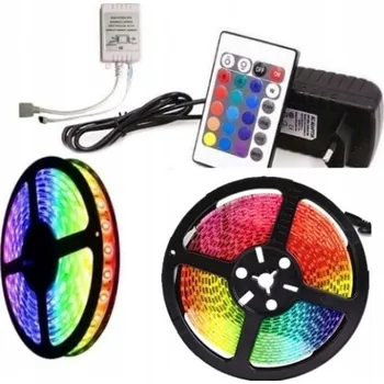 LED osvětlení Taśma LED RGB 5m zestaw voděodolných dálkový ovladač, barevný