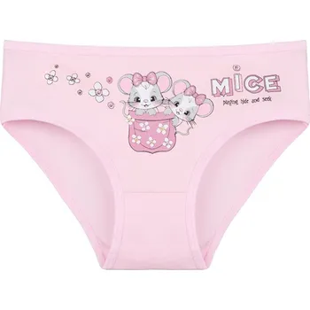 Dívčí spodní prádlo EVONA a.s. Dívčí kalhotky K840 MYŠKY RŮŽOVÁ - K 840 E-MYŠKY RŮŽOVÁ 98
