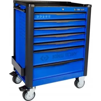 DÍLENSKÝ VOZÍK S CHRÁNIČI, 7 ZÁSUVEK - MODRÝ King Tony