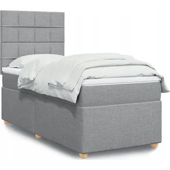 Postel Čalouněná jednolůžková postel VidaXL 100x200 cm, odstíny šedé