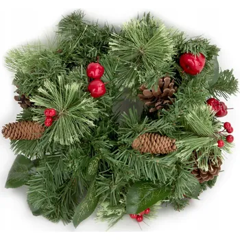 Vánoční dekorace Art-Pol věnec s ozdobami zelená
