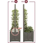 BAMA Truhlík s okrasnou mříží SEPARE, hnědý BAMA