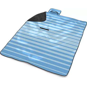 deka Sablio Plážová deka Světle modré pruhy: 200x140 cm