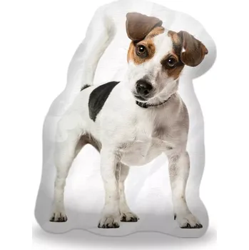 Polštář Sablio 3D polštář ve tvaru Jack russell teriér