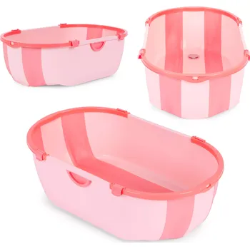 koupací vanička ECOTOYS Dětská cestovní vanička skládací růžová