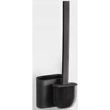 WC štětka WC ŠTĚTKA SANA ČERNÁ MATNÁ ODOLNÝ PLAST GUMOVÁ HLAVA ČERNÁ 08636