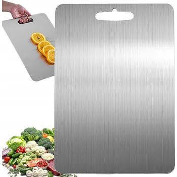 Kuchyňské prkénko Krájecí Deska Z Nerezové Oceli Bez BPA, Antibakteriální, Velká 46 x 30 cm