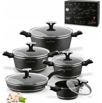 Sada nádobí Sada hrnců Starke Pro Celebrity Marble hliníkové 10 ks