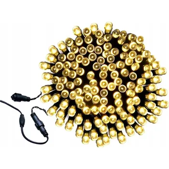 Vánoční dekorace VÁNOČNÍ OSVĚTLENÍ NA STROMEČEK 200 LED EXTERNÍ BÍLÁ TEPLÁ + FLASH