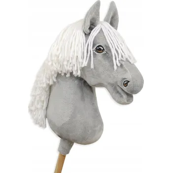 Hobby horsing Hobby Horse Velký kůň na tyči Premium - šedý A3