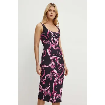 Dámské šaty Šaty Versace Jeans Couture černá barva, midi, 77HAO919 NS515 77HAO919.NS515 99A, vel. 36