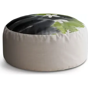 Taburet Sablio Taburet Circle Květ s kameny: 38x48 cm