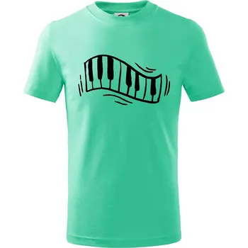 Chlapecké tričko Klávesy kreslené - Tričko dětské bavlněné - 158 cm/12 let ( Mátová )