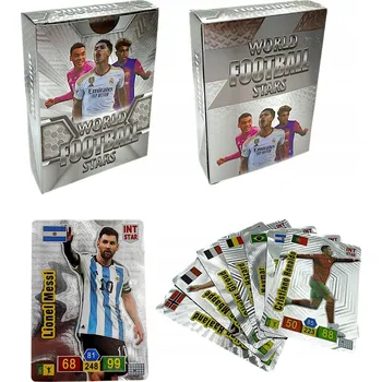 Karetní hra Stříbrné Fotbalové Kartičky 55 kusů Sběratelské Karty TCG