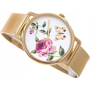 Hodinky DÁMSKÉ HODINKY TIMEX TW2U19100 FULL BLOOM ZLATÉ