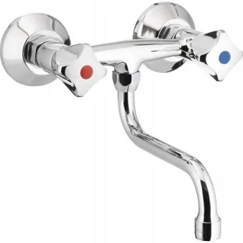 Vodovodní baterie Umyvadlová baterie nástěnná KFA Armatura STANDARD stříbrná