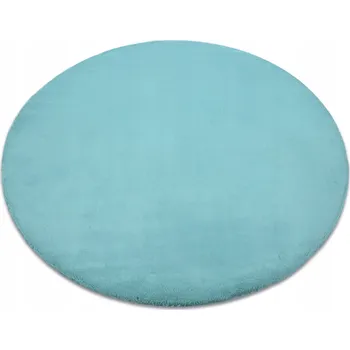 Koberec Koberec BUNNY tyrkysový DO OBÝVACÍHO POKOJE LOŽNICE RABBIT SOFT MĚKKÝ kulatý 160 cm