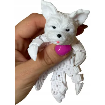 Figurka Bílý teriér - pohyblivá figurka, vychytávka, dárek , hračka , zvířata