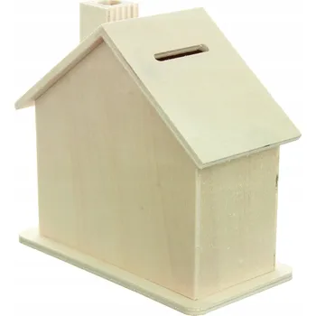 Pokladnička Dřevěná pokladnička domeček k dekoraci 10x10x5