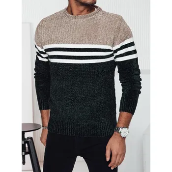 Pánský svetr Pánský svetr s pruhy WX2229 Barva: Zielony, Beżowy, Velikost: XL