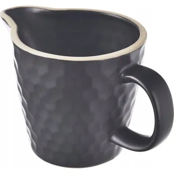 Konvička na mléko Keramická mléčenka ČERNÁ džbánek na mléko smetanu omáčky dipy