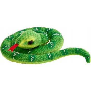 plyšák Plyšová Hračka Had stočený světle zelený - 50 cm