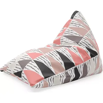 Sedací pytel Sablio Sedací vak Triangl Tříbarevné jehlany: 120 x 100 x 100 cm