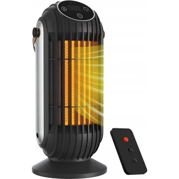 Přímotop Teplovzdušný ventilátor 2000W Tichý 34dB + Časovač 3 Režimy Energeticky úsporný + Dálkové ovládání