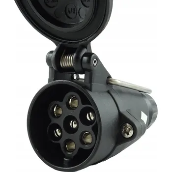 Elektrická zásuvka 7kolíková zásuvka dlouhá úzká Erich Jaeger pro zemědělské stroje a přívěsy