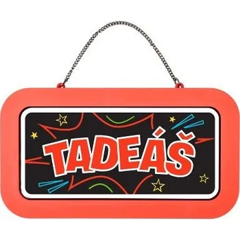 Party dekorace ALBI Neonová cedulka se jménem - Tadeáš