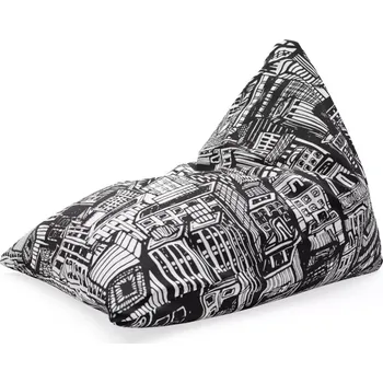 Sedací pytel Sablio Sedací vak Triangl Kreslené mrakodrapy: 120 x 100 x 100 cm