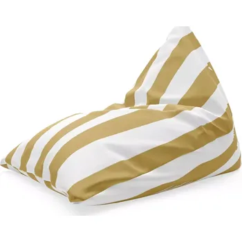 Sedací pytel Sablio Sedací vak Triangl Zlaté pruhy: 120 x 100 x 100 cm