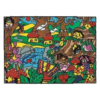 Set školních potřeb Kolorowanka welwetowa Wioska 47 x 35 cm, Colorvelvet