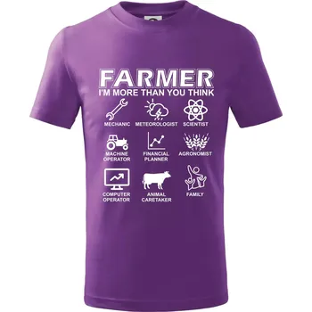 Farmer Symbols - Tričko dětské bavlněné - 98 cm / 2 roky ( Fialová )