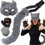 4dílný kočky/lišky šedý Ruhhy