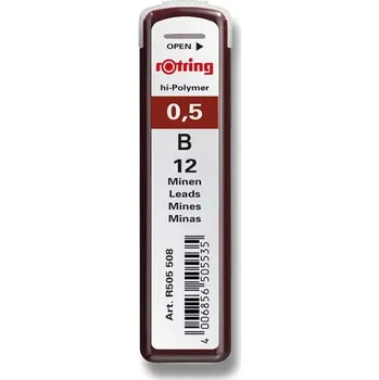 Náplň do psacích potřeb Náhradní tuhy do mikrotužky 0,5 mm, 12 ks