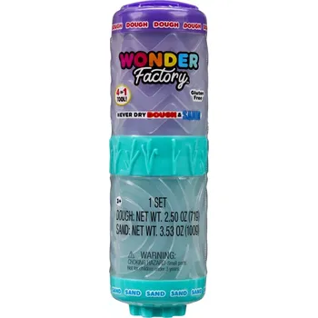 Modelovací hmota Modelovací sada Wonder Factory Never Dry Dough a Sand – fialová a tyrkysová