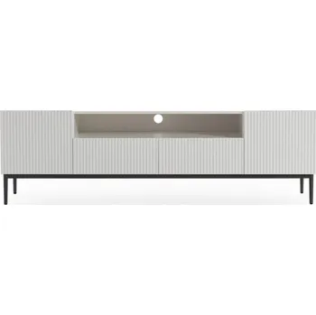 Komoda TV komoda Nicole, bílý mat / černé nohy