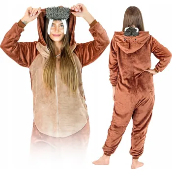 Dámské pyžamo Kostým overal kigurumi pyžamo teplý jednodílný overal tuleň tuleň m